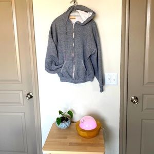 Vintage Sears thermal zip-up hoodie Large